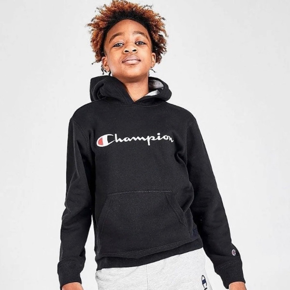 Boys Black Champion Hoodie